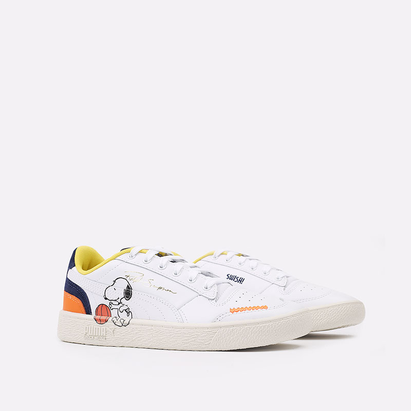  белые кроссовки PUMA Ralph Sampson Peanuts 37551601 - цена, описание, фото 2